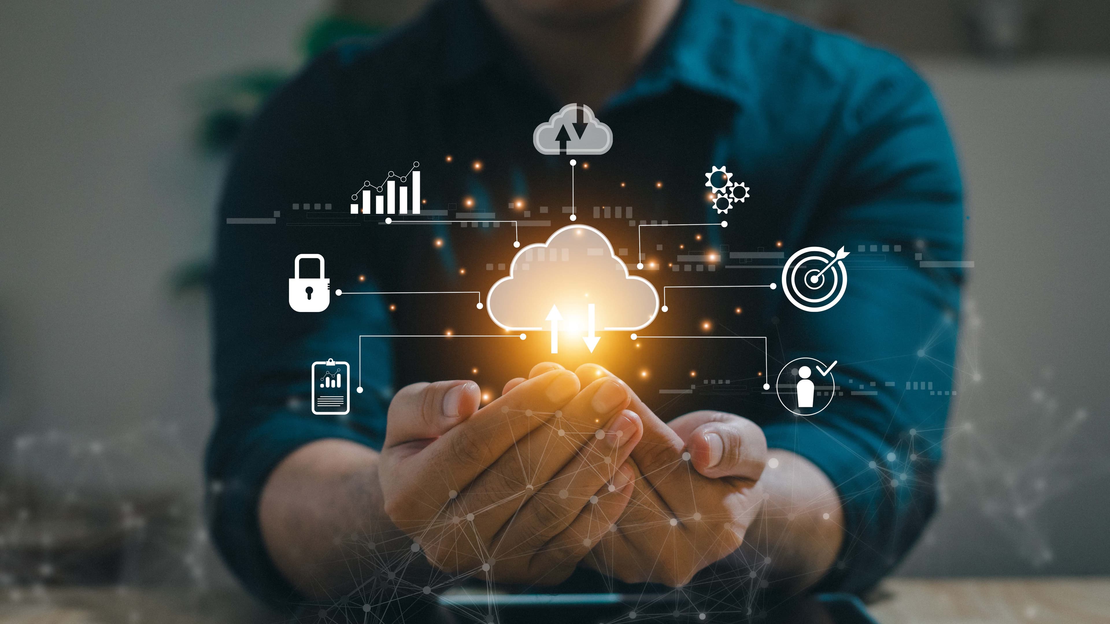 Cloud computing technology illustration